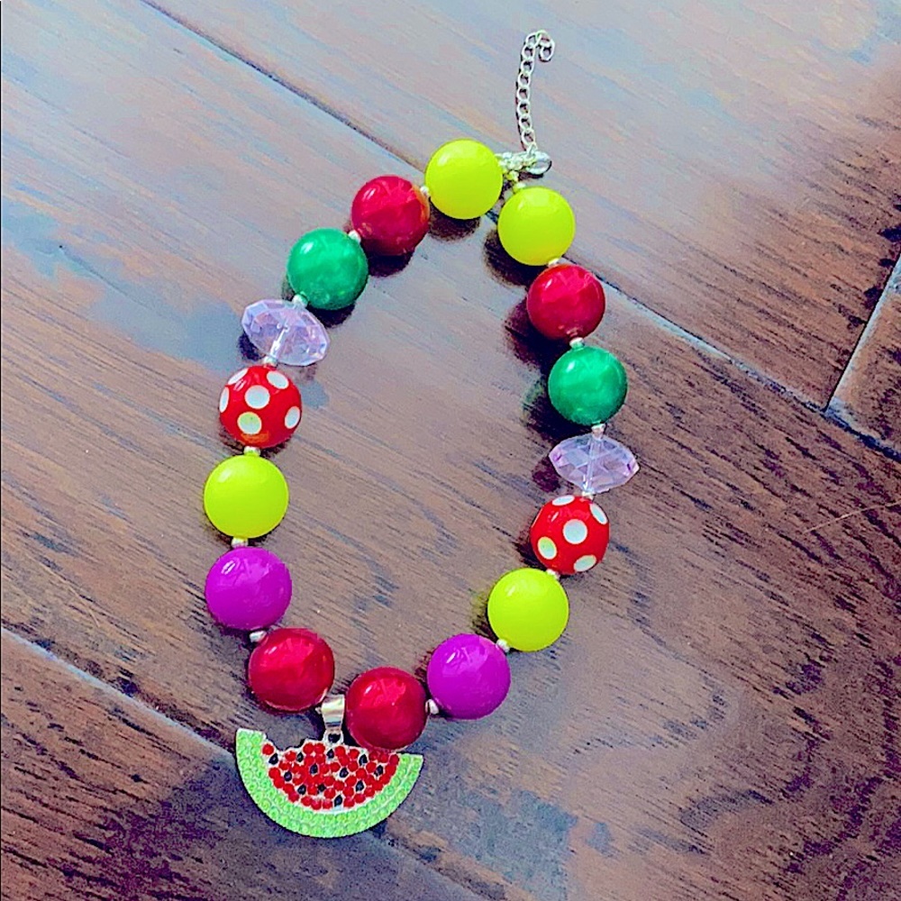🍉 Chunky Bubblegum Watermelon 🍉 Necklace